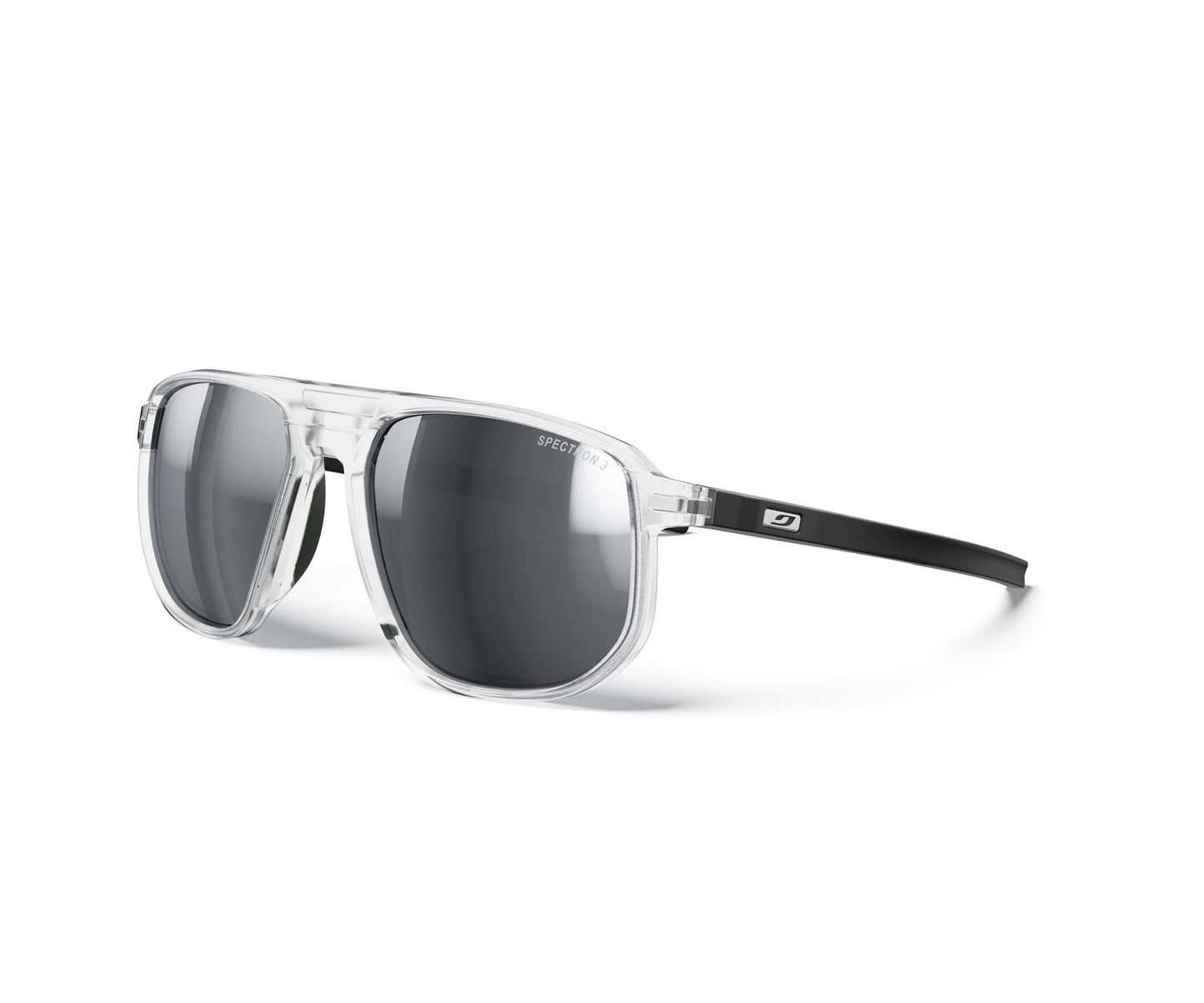 Julbo Ward Sunglasses J5862020 in Trans-Grey-Glossy-Black with a SPECTRON 3 SMOKE lens