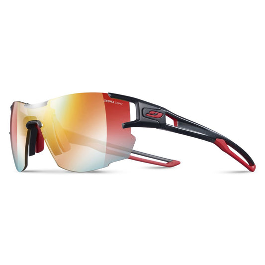 Julbo AEROLITE Sunglasses J4963314 in Black-Red with a REACTIV 1-3 Light Amplifier Lens