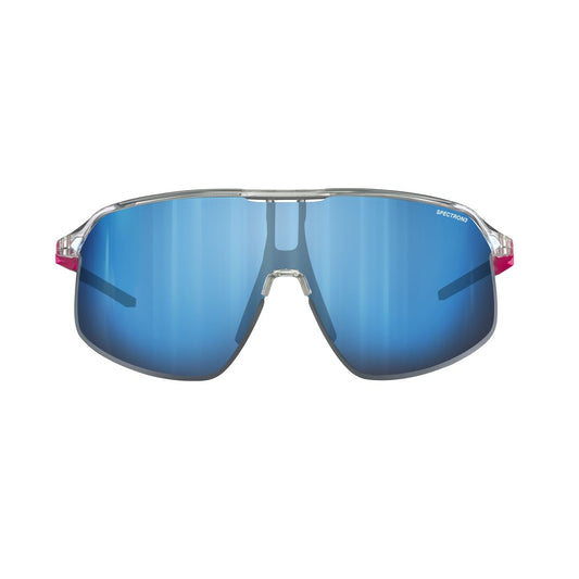 Julbo DENSITY Sunglasses J5611175 in Crystal - Fluo Pink - Blue with a SPECTRON 3 Smoke lens