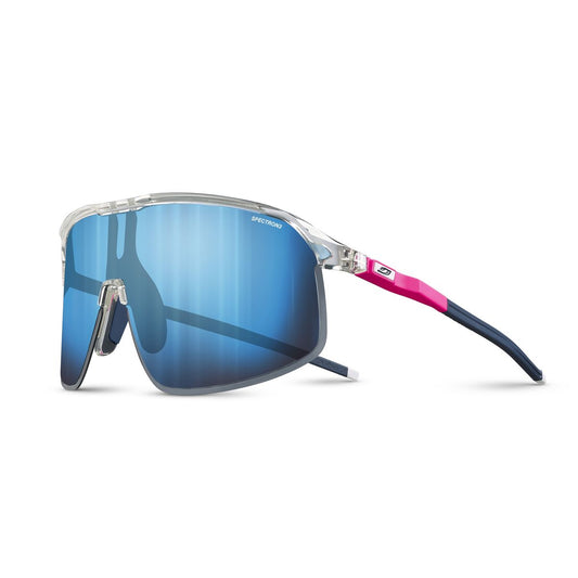 Julbo DENSITY Sunglasses J5611175 in Crystal - Fluo Pink - Blue with a SPECTRON 3 Smoke lens