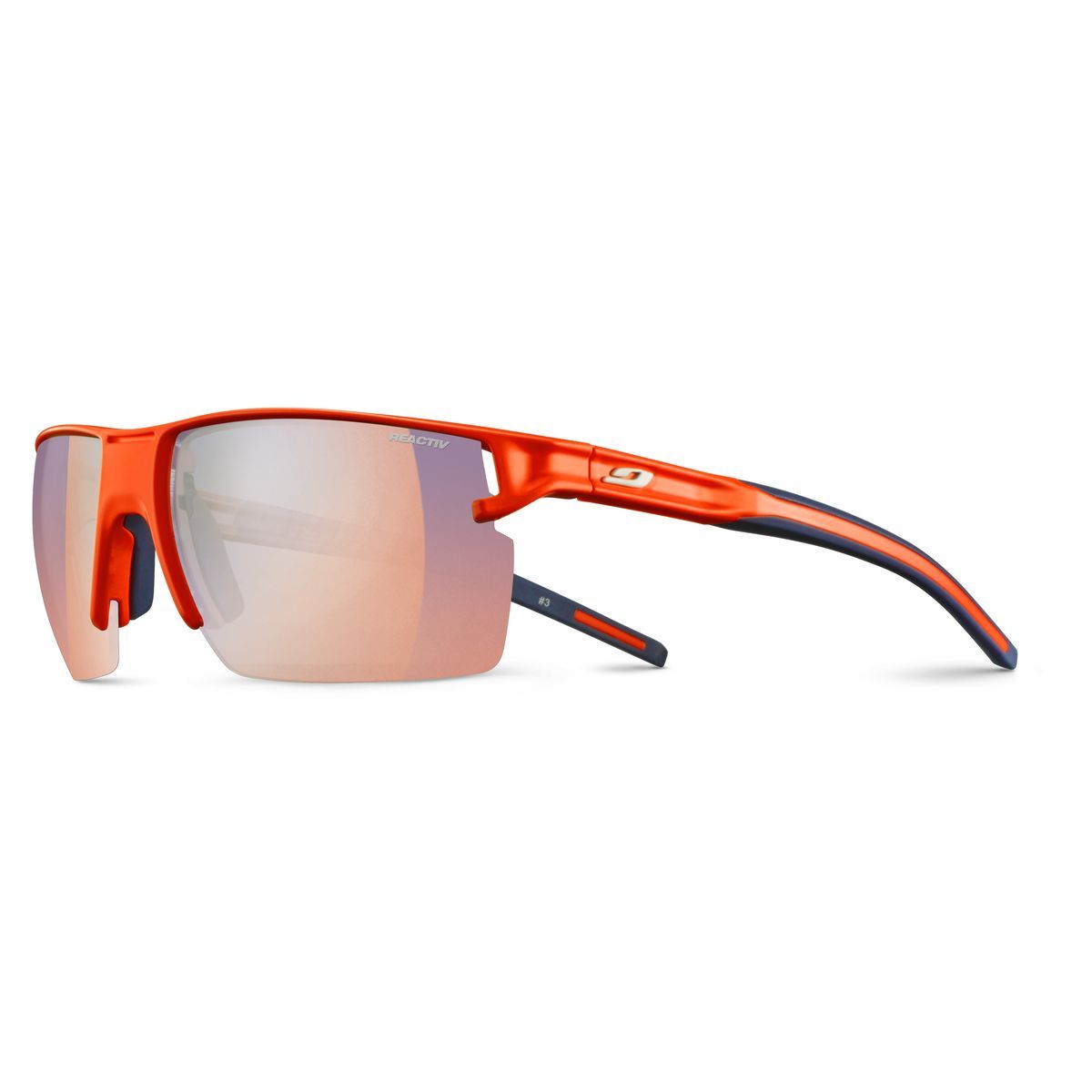 Julbo OUTLINE Sunglasses J5193378 in Orange Neon with a REACTIV 1-3 HC lens