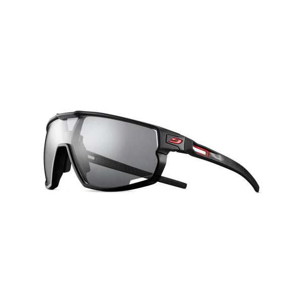 Julbo RUSH Sunglasses J5344014 in Black - Red Logo with a REACTIV 0-3 lens