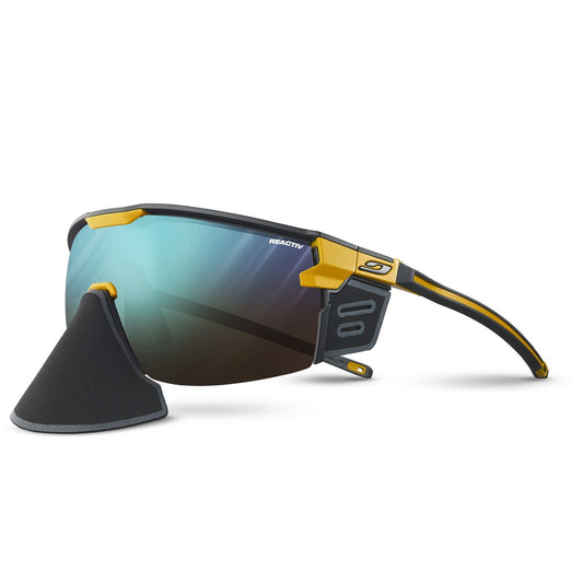 Julbo ULTIMATE COVER Sunglasses J5473615 in Yellow  - Black with a REACTIV 2-4 lens