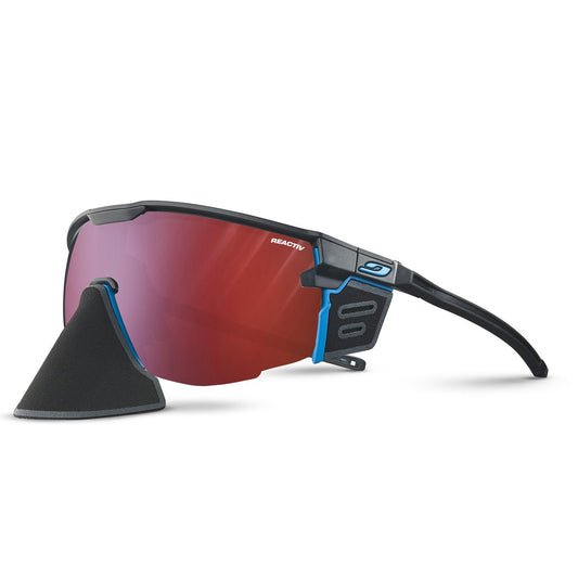 Julbo ULTIMATE COVER Sunglasses J5474112 in Black - Blue with a REACTIV 0-3 High Contrast Lens